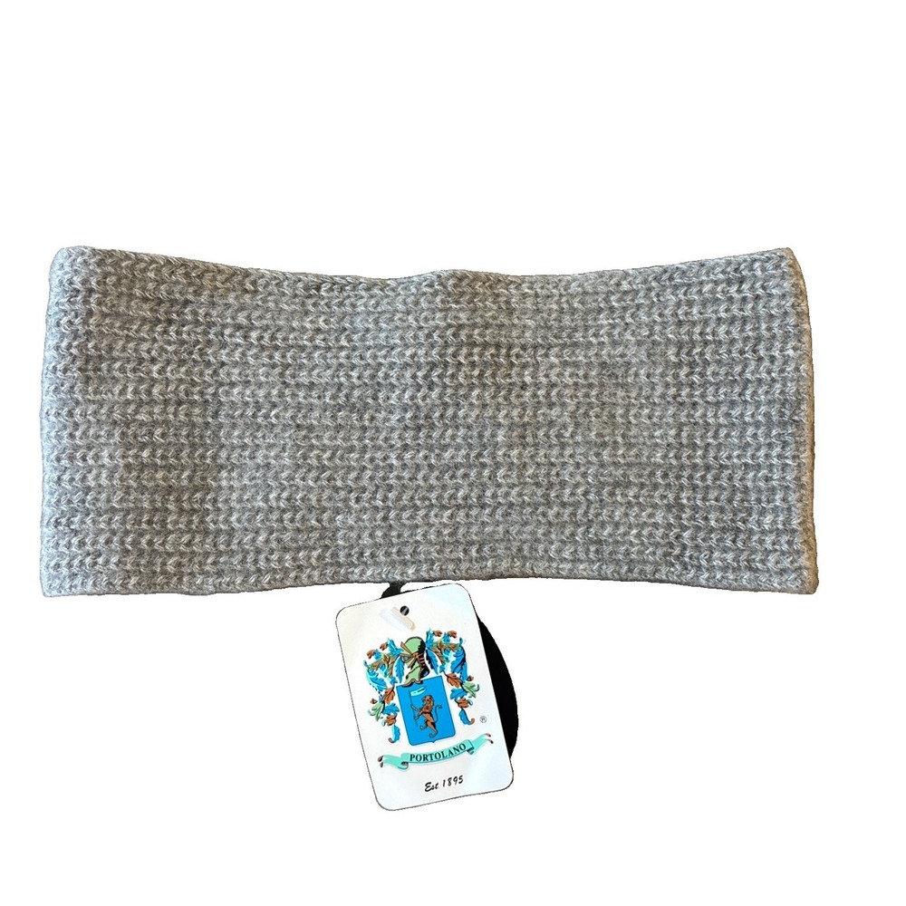 Portolano 100% Cashmere Headband Ear Warmer Women's Grey